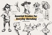 Everyday Sketch Illustrator Brushes, a Brush Add-On by brushapes.com (Thumbnail 6 of 9)