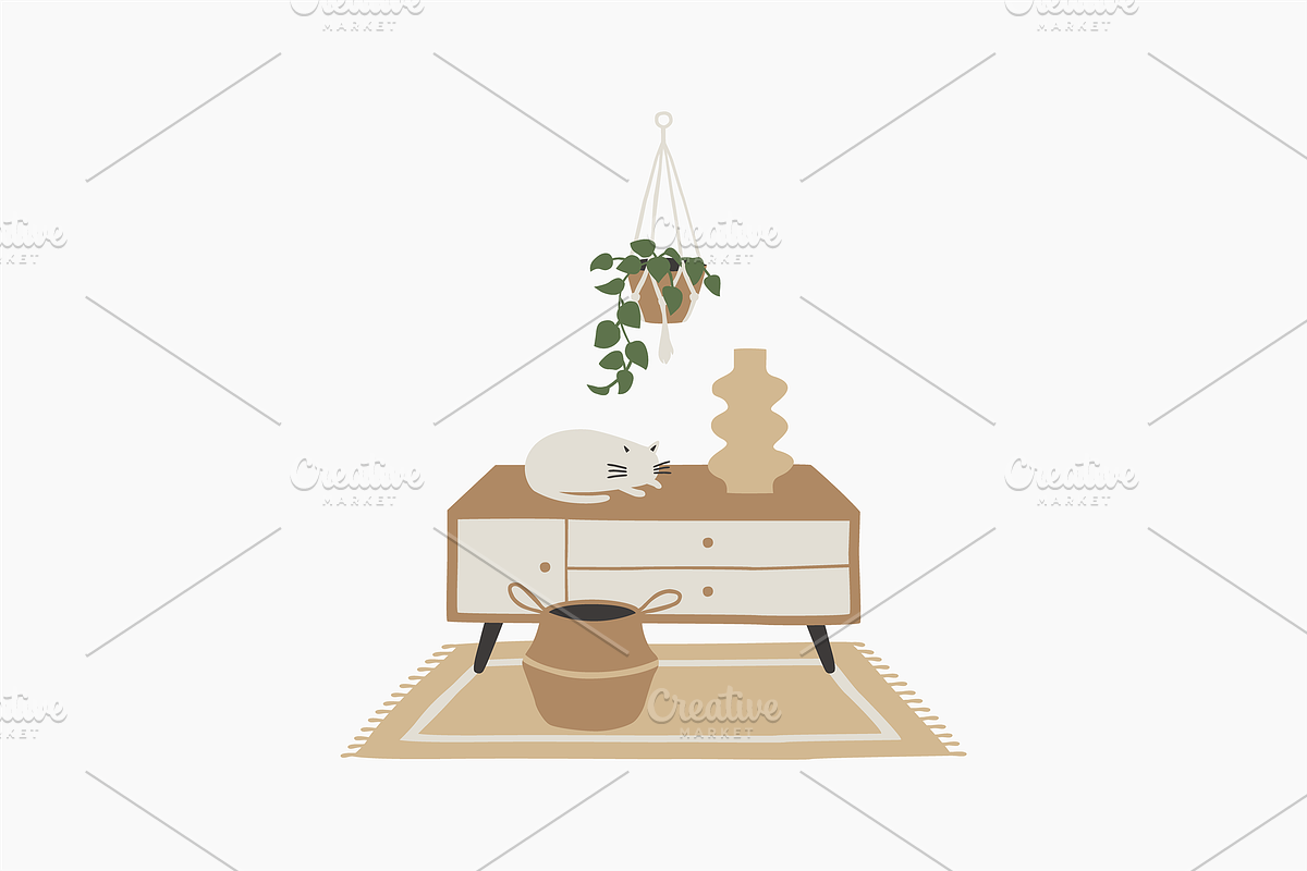 Home Decoration Illustration, a Decorative Illustration by Jump Studio (Photo 4 of 10)