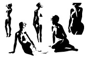 Beautiful girls illustrations Set, a Person Illustration by Blacklight (Thumbnail 4 of 5)
