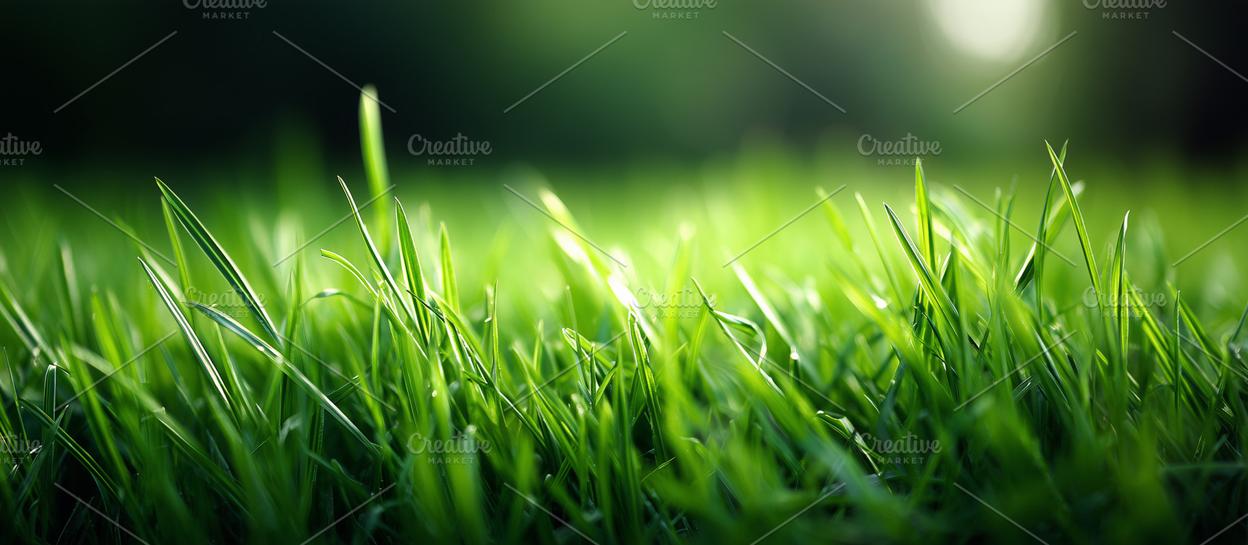Fresh green grass close up in sun, a Nature Photo by MistyDay