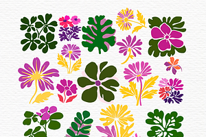 Abstract And Retro Floral Clipart