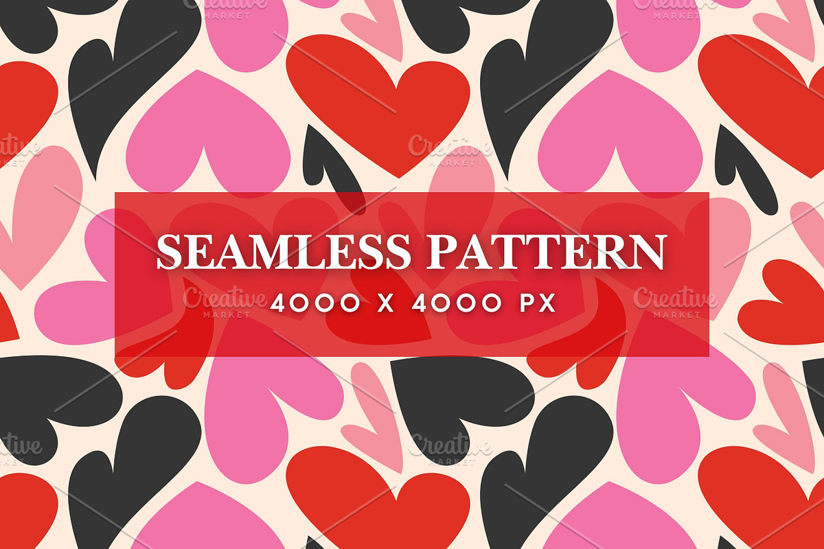 Love hearts pattern, a Pattern Graphic by Art's and patterns (Photo 1 of 2)
