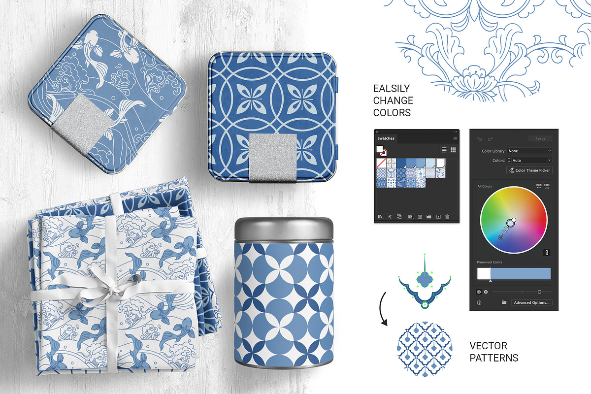 Chinese Ceramic Patterns, a Pattern Graphic by AsianElements (Photo 4 of 14)
