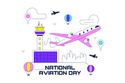 10 National Aviation Day, a Transportation Illustration by denayunebgt (Thumbnail 4 of 4)