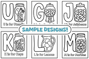 Jar of ABCs Coloring Book, an Education Illustration by Craftsbeefy (Thumbnail 3 of 4)