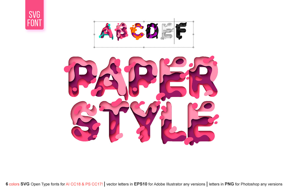 PAPER style OTF-SVG Font, a Symbol Font by Modern vector (Photo 10 of 10)