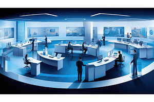 company business round background ai, a Business Photo by pikepicture