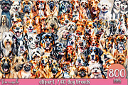 watercolor dog breeds bundle, an Animal Illustration by TanuschArts (Thumbnail 1 of 7)