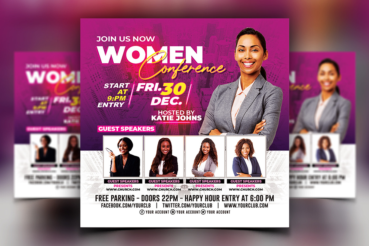 Women Conference Flyer Bundle, a Print Template by AfzaalGraphics (Photo 3 of 11)