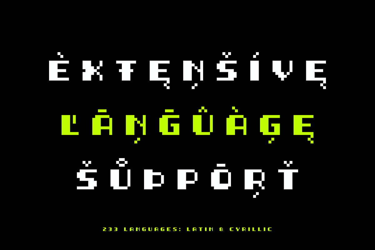 Helicopter – Pixel Display Typeface, a Font by alpercakici (Photo 12 of 14)