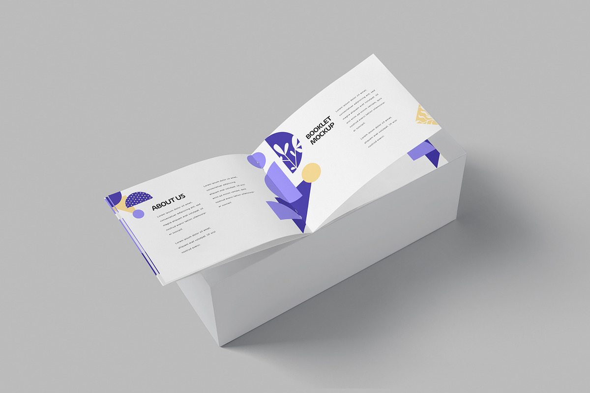 Landscape Booklet Mockup Templates, a Print Template by DesignNeutrons