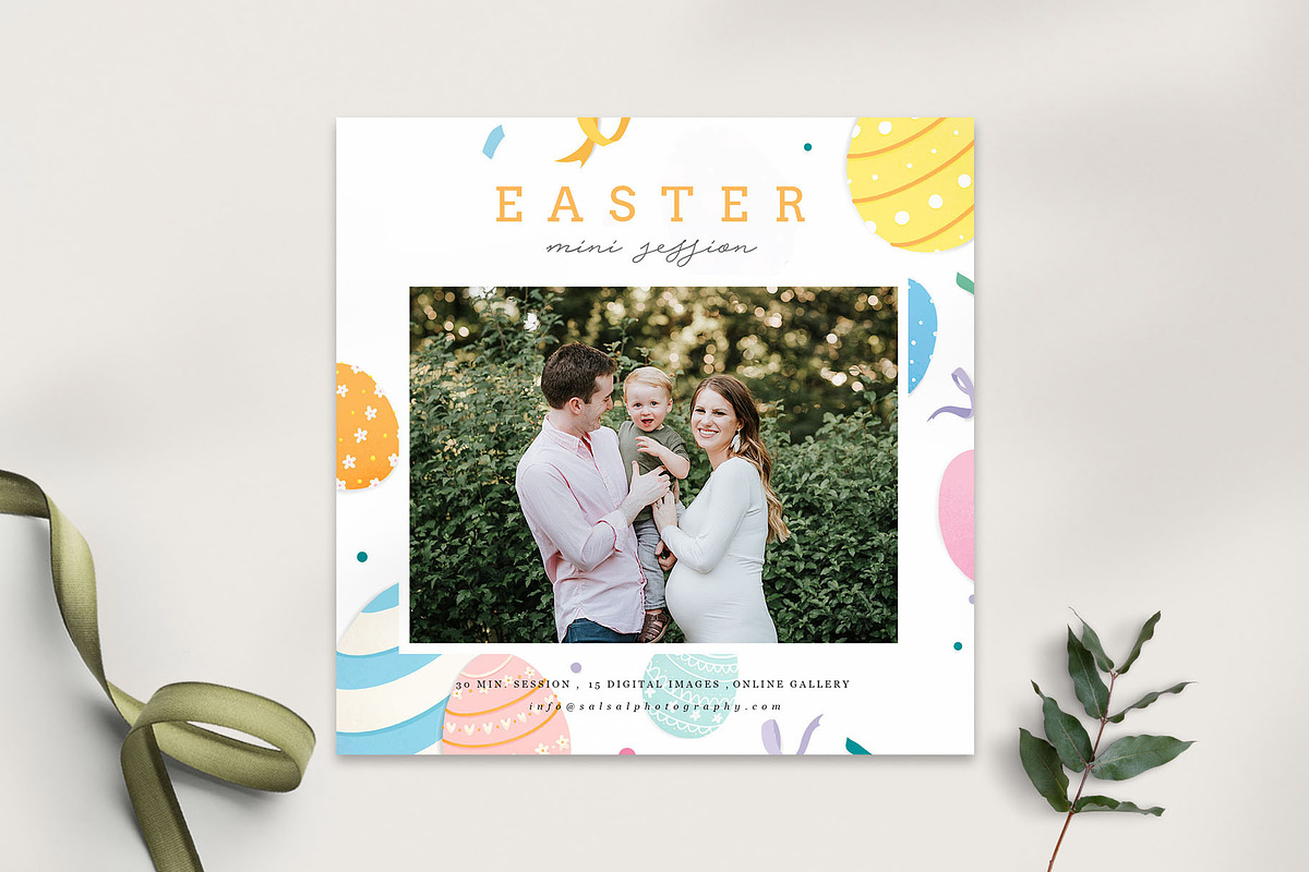 Easter Mini Session Template mini071, a Card Template by Salsal Design (Photo 2 of 2)