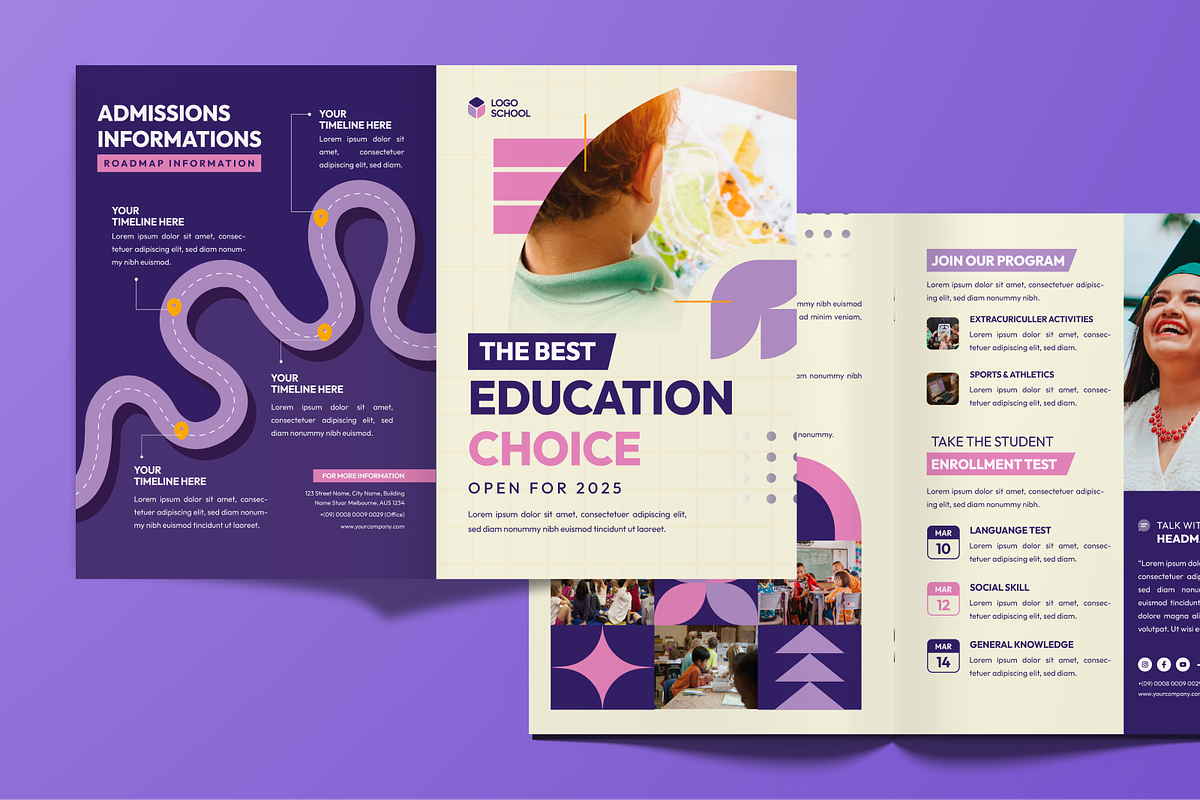 School Promotion Bifold Brochure, a Brochure Template by MMPixelCraft (Photo 4 of 4)