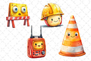 Cute Construction Clipart PNG, an Illustration by Dream Creation (Thumbnail 6 of 6)
