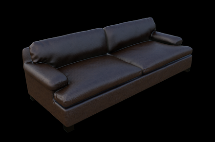 Leather Couch, a 3D by Kindesigns