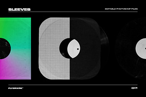 Retro Vinyl Record Mockup