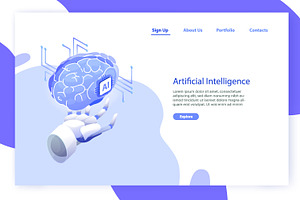 Artificial intelligence concept, a Technology Illustration by Good Studio