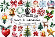 Brush Doodle Christmas Clipart, an Illustration by Designking (Thumbnail 1 of 5)