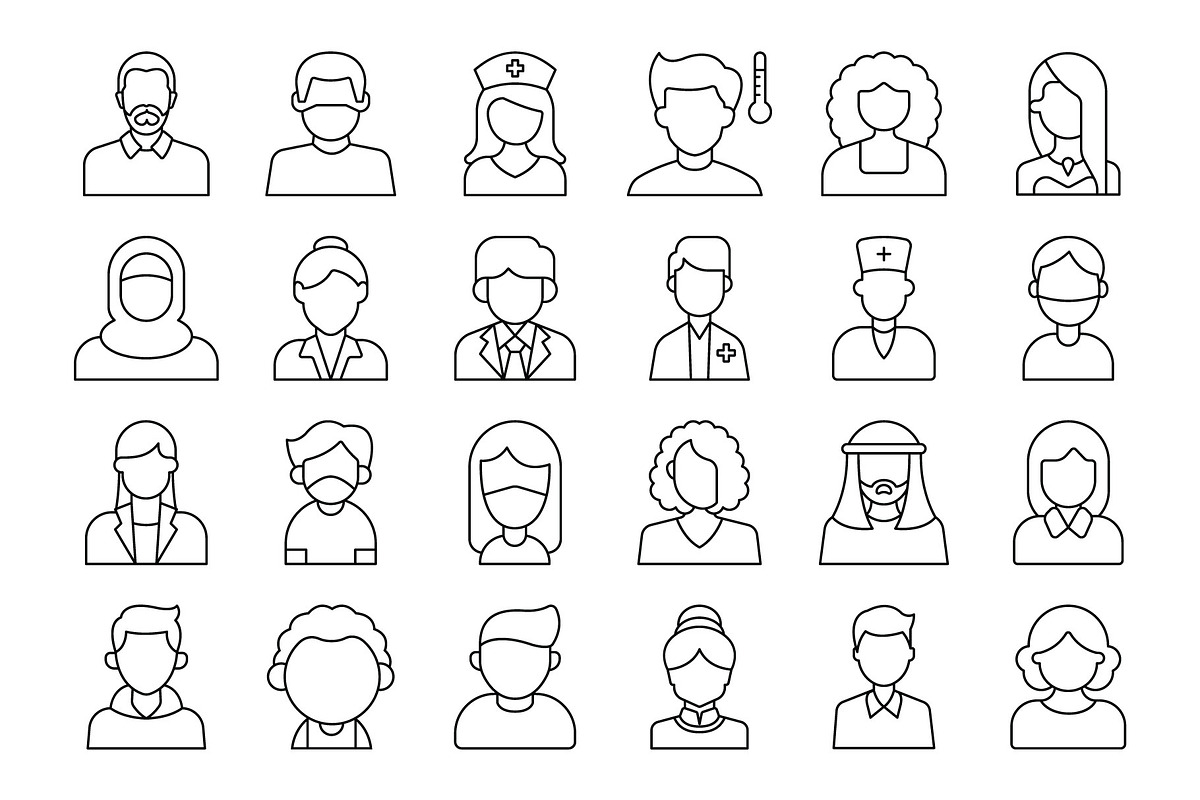 Modern Avatar Icons Pack, an Icon by Vector Portal (Photo 5 of 5)