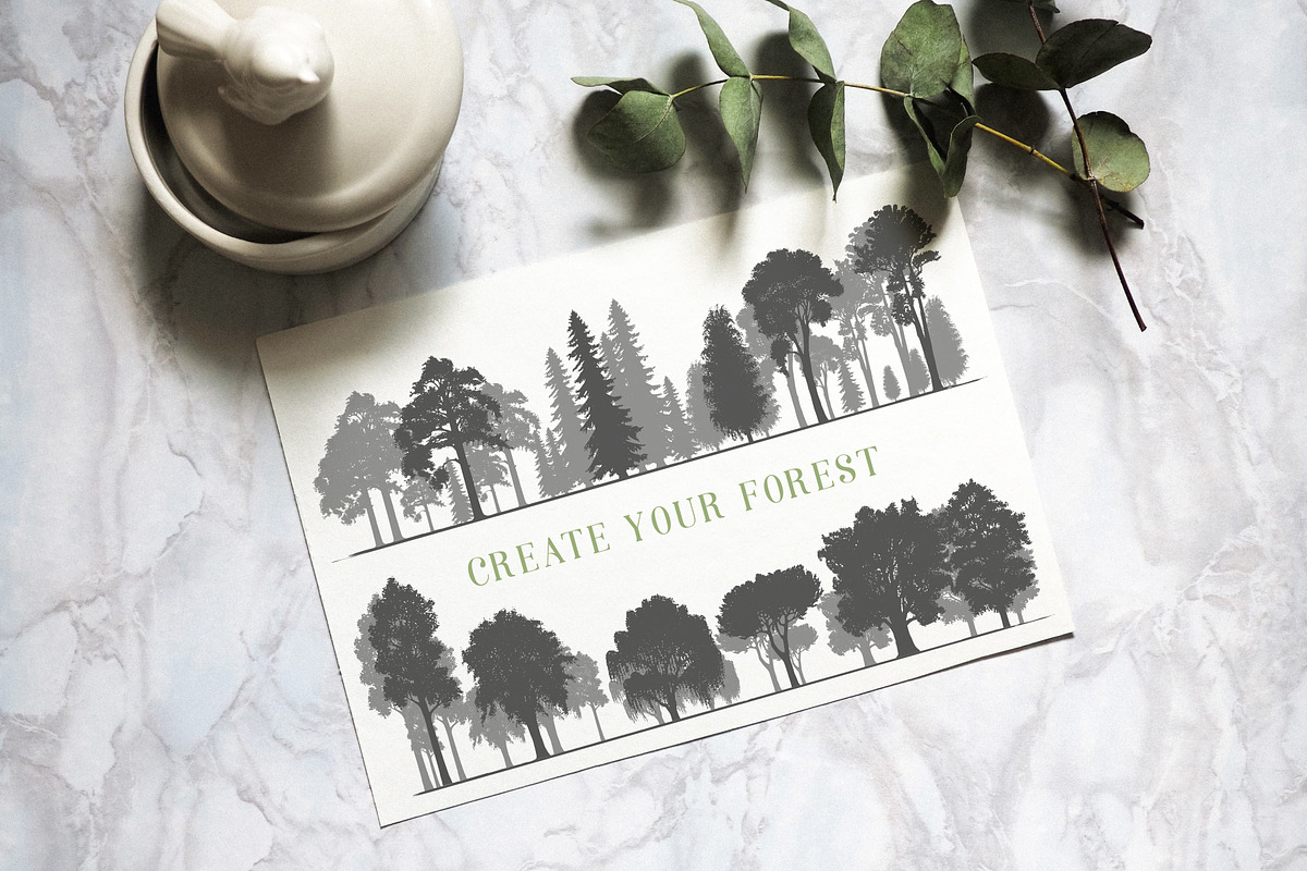 Mountain and Tree Illustrations, an Illustration by Chewie Co (Photo 6 of 10)