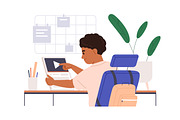 Children with phones and tablets set, a Technology Illustration by Good Studio (Thumbnail 6 of 7)