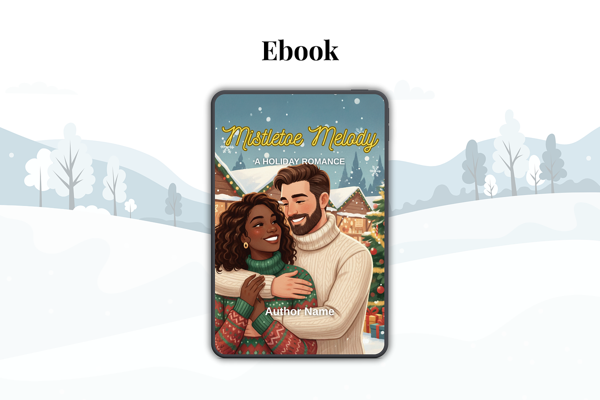 Premade Holiday Romance Book Cover preview 3