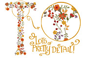 Autum Floral Alphabet Vectors & PNGs, an Illustration by Amanda Ilkov (Thumbnail 4 of 5)