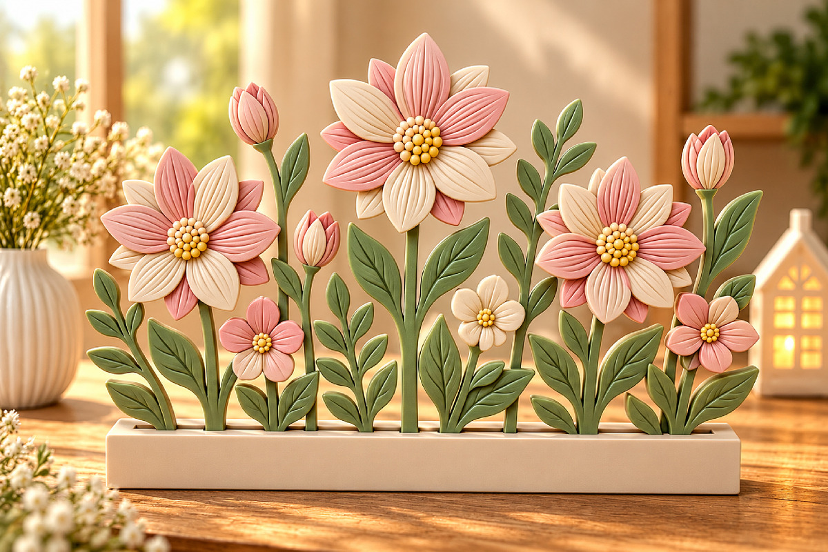 3D Flower Garden Decor STL, a Scene 3D Model by Layerology (Photo 2 of 3)