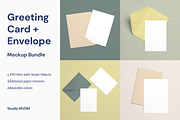 Greeting Card Envelope Mockup Bundle, a Product Mockup by Studio MVDM (Thumbnail 1 of 8)