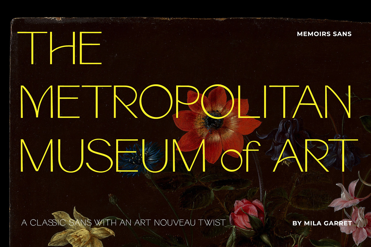 Memoirs Sans Modern Logo Font, a Sans Serif Font by Mila Garret (Photo 3 of 15)