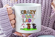 Crazy Goat Lady PNG, an Illustration by Craft Nest (Thumbnail 5 of 6)