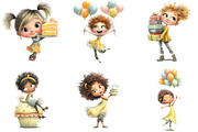 Quirky Birthday Girl Clipart, an Illustration by Designking (Thumbnail 4 of 5)
