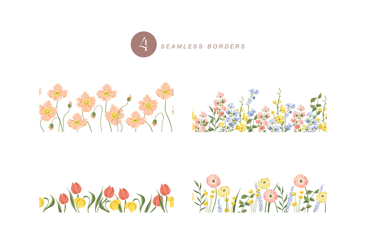 Bloom Vector Illustration & Patterns, a Decorative Illustration by Inna Moreva (Photo 9 of 14)