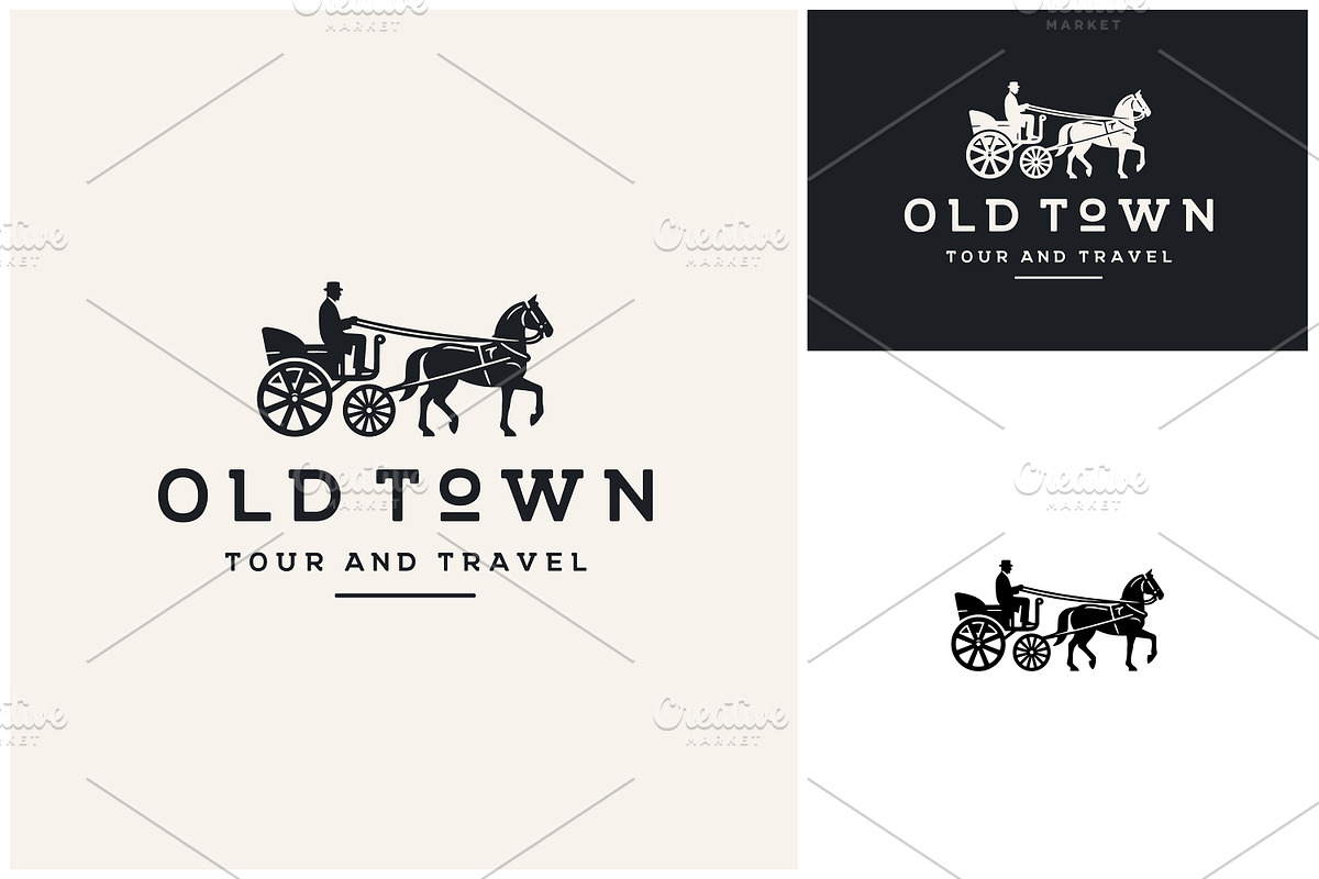 Classic Horse Carriage Cab Cart Logo, a Branding & Logo Template by Enola99d (Photo 2 of 2)