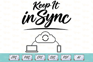 Keep It in Sync Cloud SVG