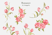 Romance - watercolor flowers clipart, an Illustration by Bruna Illustrates (Thumbnail 5 of 5)