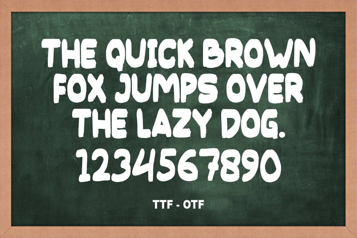 Teachers Brush - Display Font, a Sans Serif Font by KiddoGlyphs Studio (Photo 4 of 5)