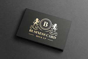 Golden-Black Business Card Mock-up