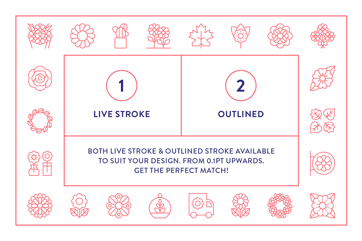 Floral Line Icons, an Outline Icon by Made by Made (Photo 4 of 7)
