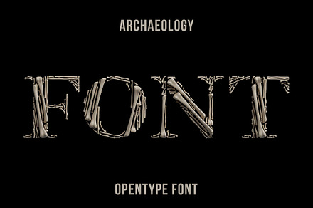 Archaeology Font, a Font by Handmadefont