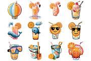 Summer Chill Fun Clipart, an Illustration by DreamArtGraphic (Thumbnail 4 of 4)