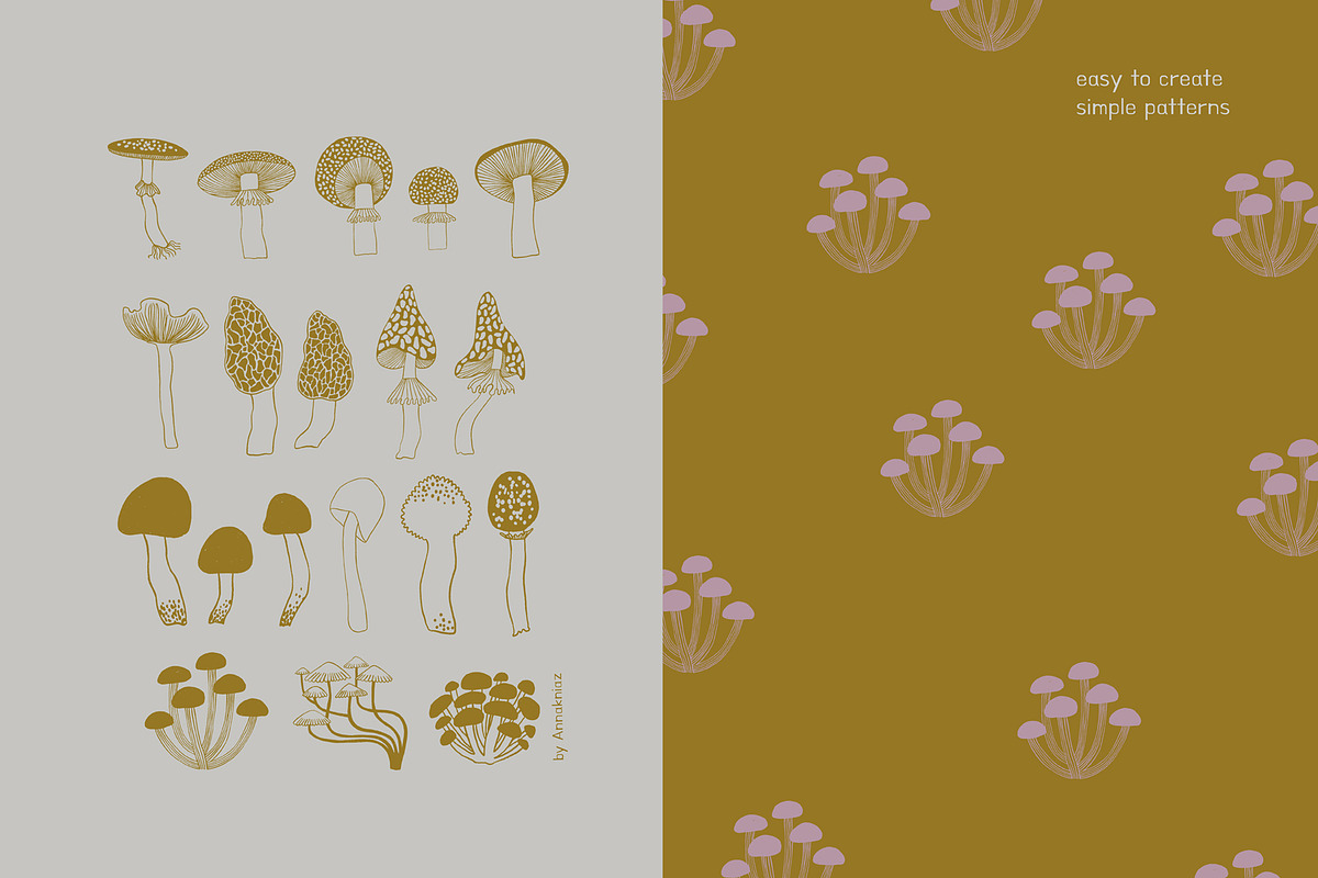 Magnificent Mushrooms, a Food Illustration by Annakniaz (Photo 5 of 15)
