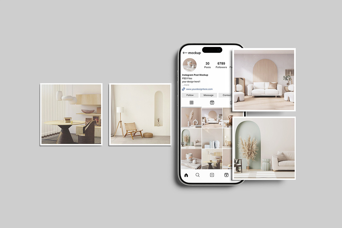 Instagram Post Mockup, a Social Media Template by Graphiculon (Photo 6 of 11)