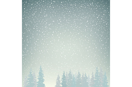 Snow Falls on the Spruces, an Illustration by Pandateam