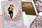 Wedding Invitation Set. Vintage, an Invitation Template by El-Studio (Thumbnail 4 of 6)