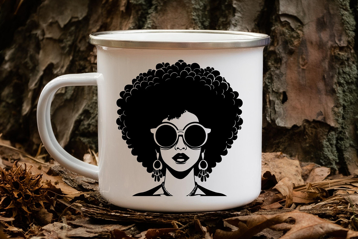 Afro Girl SVG Bundle of 24 Files, a Person Illustration by VectorMarketplace (Photo 6 of 9)