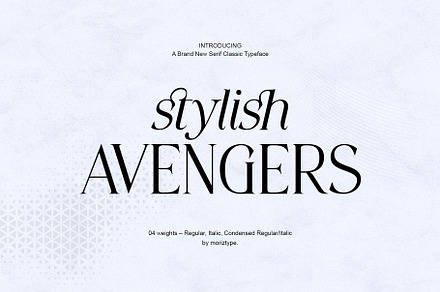 Stylish Avengers Serif Family