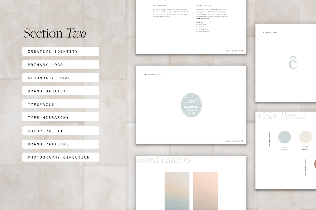 Current Brand Style Guide Template, a Books & Magazine Mockup by Chloe Leonard Studio (Photo 4 of 6)