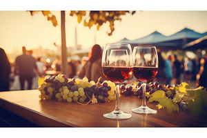 group event wine drink outdoor ai, a Food & Drink Photo by pikepicture