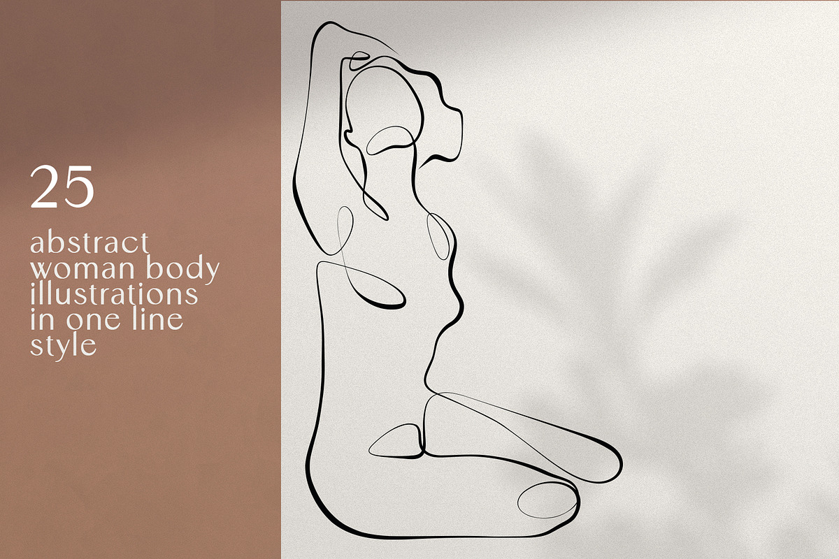 BODY - abstract one line art, an Illustration by Anna.Klets (Photo 2 of 11)